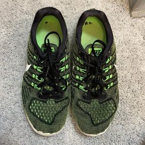 Custom Neon Green Nike Lunartempo 2 Shoes